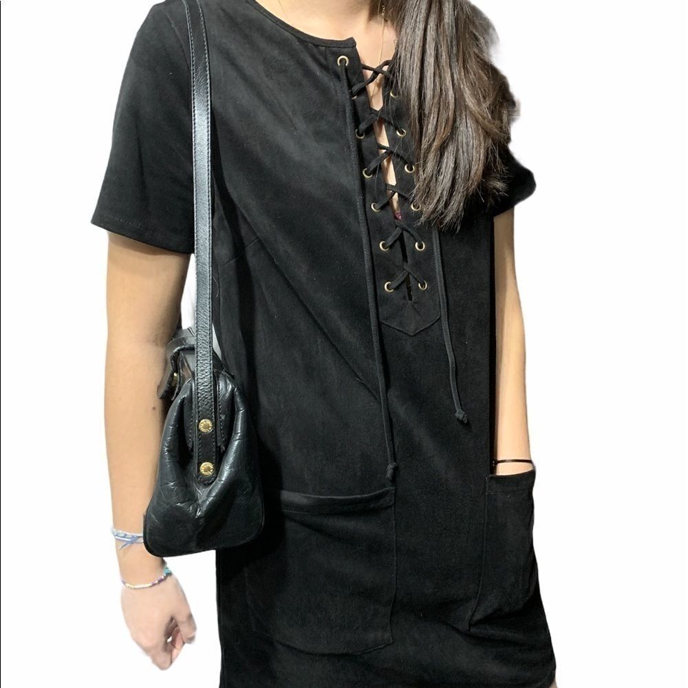 F21 Faux Suede Shift Dress